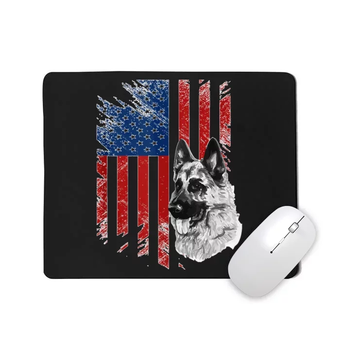 Patriotic German Shepherd Usa American Flag Dog Pet Tank Top Mousepad