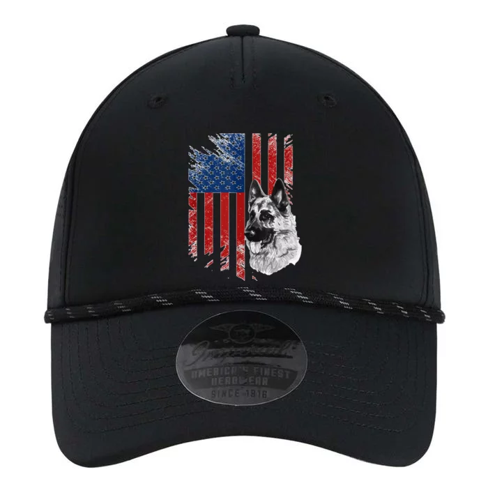 Patriotic German Shepherd Usa American Flag Dog Pet Tank Top Performance The Dyno Cap