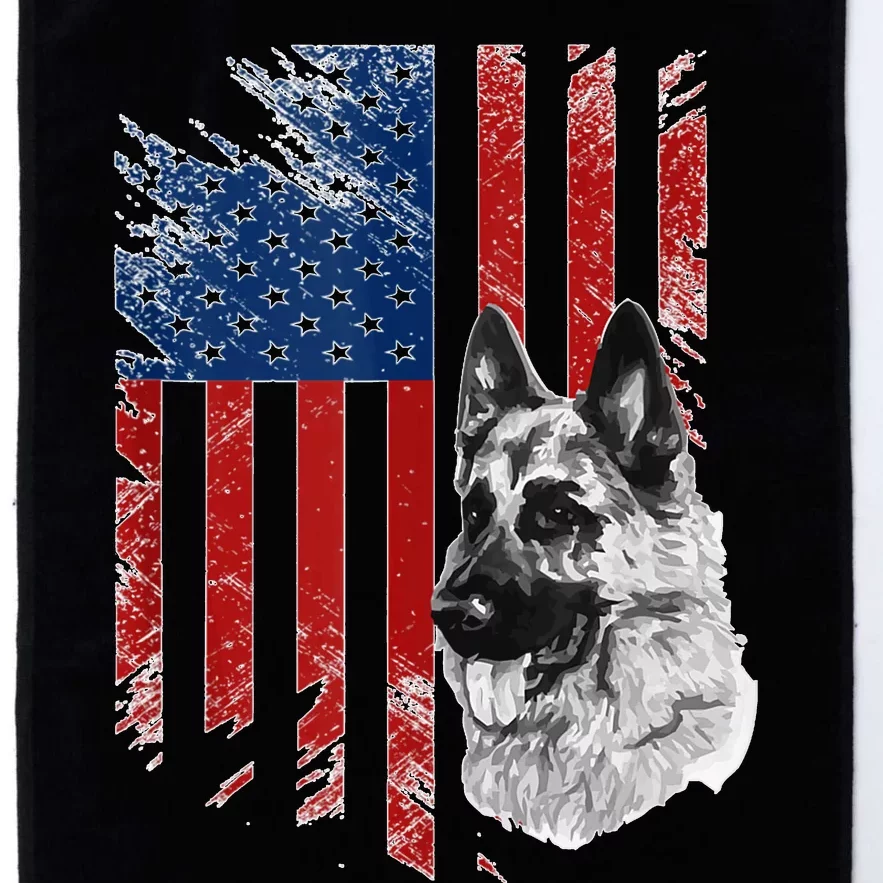 Patriotic German Shepherd Usa American Flag Dog Pet Tank Top Platinum Collection Golf Towel