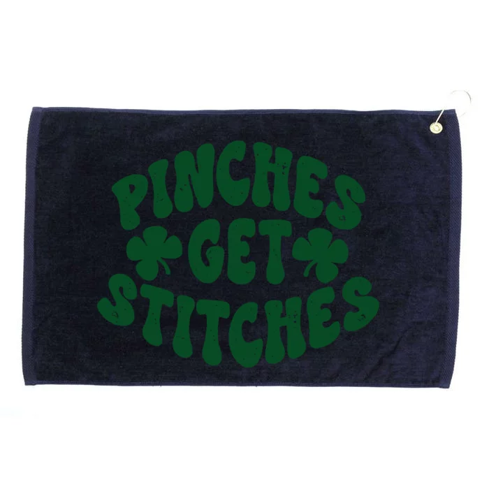 Pinches Get Stitches Funny St Patrick's Day Grommeted Golf Towel