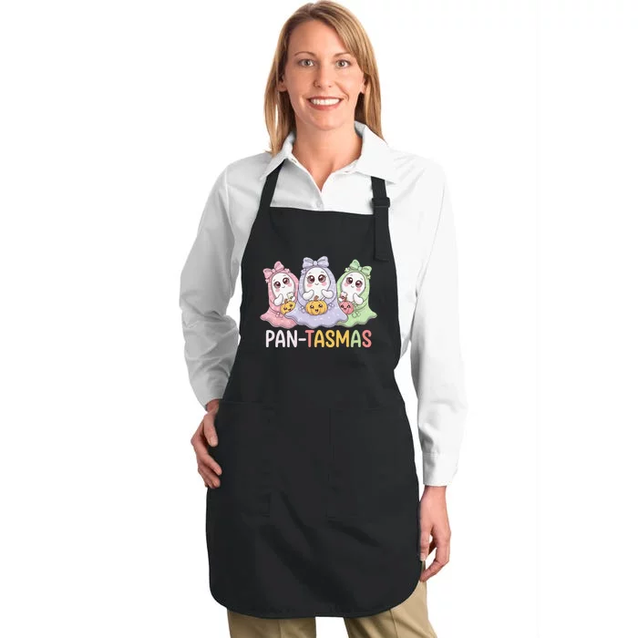 Pantasmas Ghost Spooky Conchas Funny Mexican Pun Full-Length Apron With Pocket