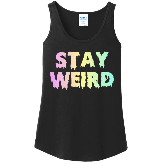 Pastel Goth Stay Weird Ladies Essential Tank