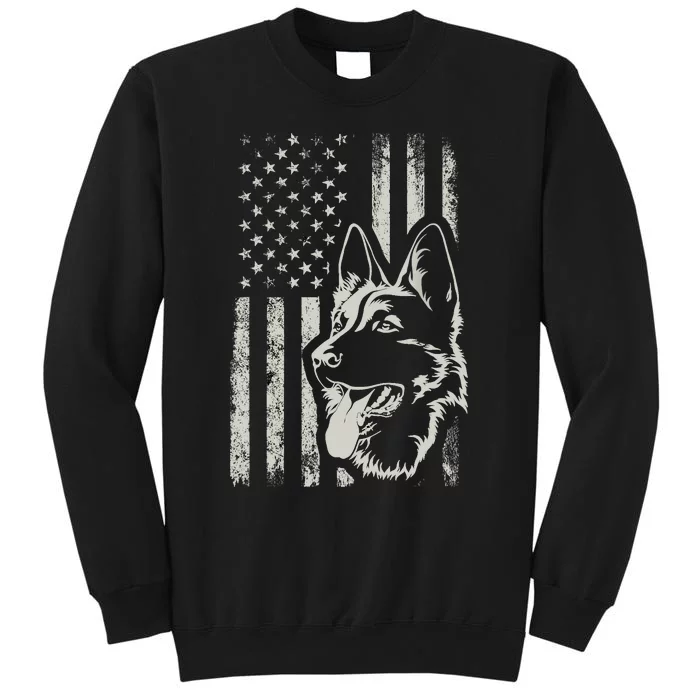 Patriotic German Shepherd AMERICAN FLAG 4th Of July Shepherd Sweatshirt