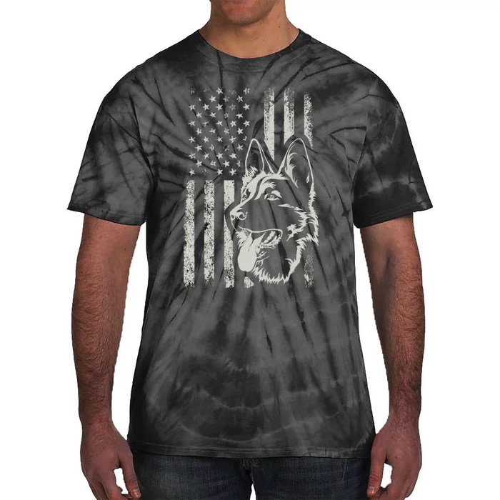 Patriotic German Shepherd AMERICAN FLAG 4th Of July Shepherd Tie-Dye T-Shirt