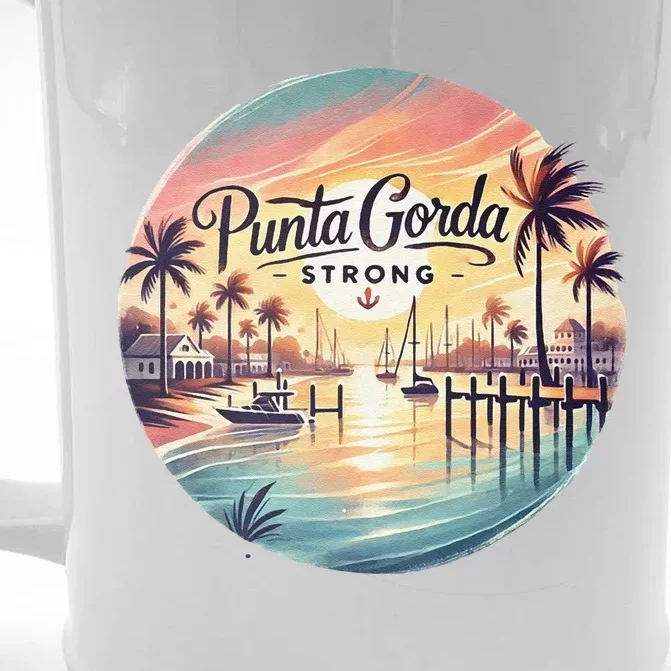 Punta Gorda Strong Milton Relief Front & Back Beer Stein