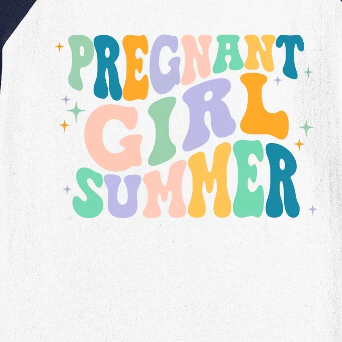 Pregnant Girl Summer Retro Pregnant Girl Baseball Sleeve Shirt