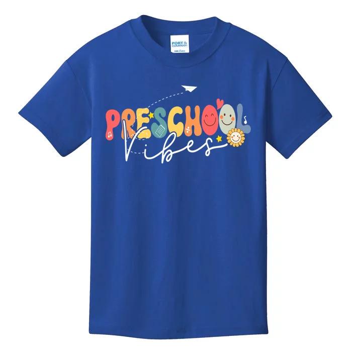 Preschool Groovy Style For Teachers Hello Preschool Great Gift Kids T-Shirt