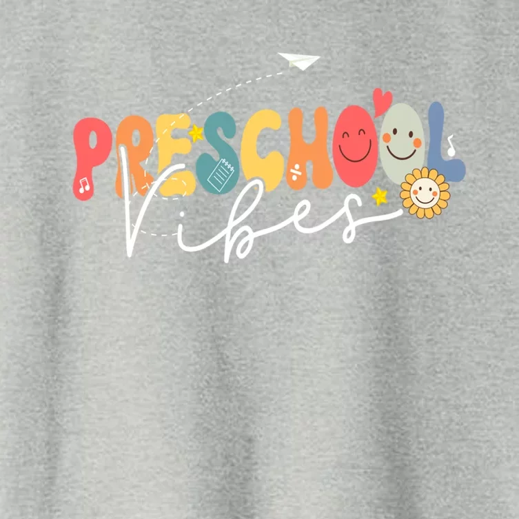 Preschool Groovy Style For Teachers Hello Preschool Great Gift Women's Crop Top Tee