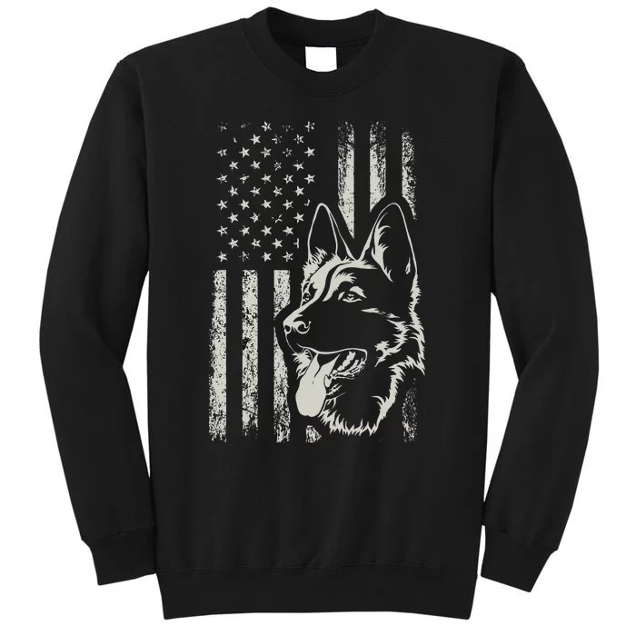 Patriotic German Shepherd AMERICAN FLAG 4th Of July Shepherd Sweatshirt