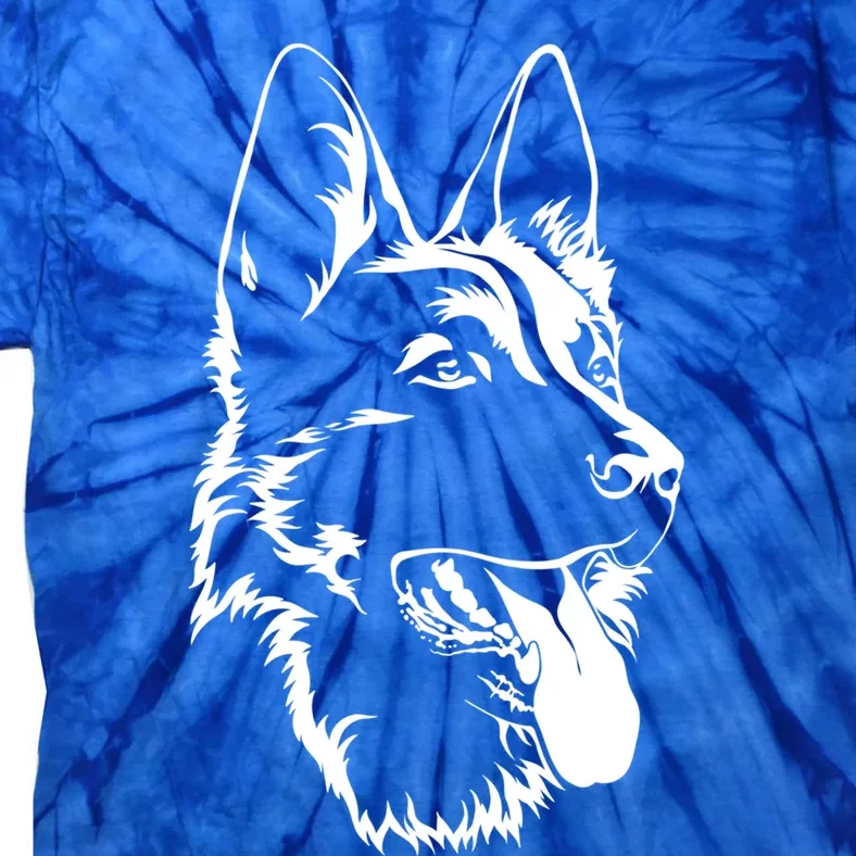 Portrait Ger Shepherd For Dog Owners Gift Tie-Dye T-Shirt