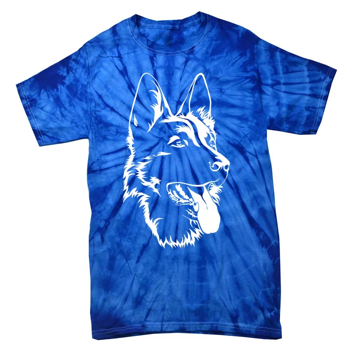 Portrait Ger Shepherd For Dog Owners Gift Tie-Dye T-Shirt