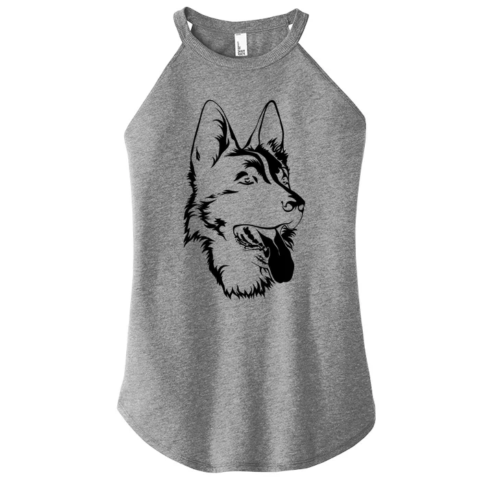 Portrait Ger Shepherd For Dog Owners Gift Women’s Perfect Tri Rocker Tank