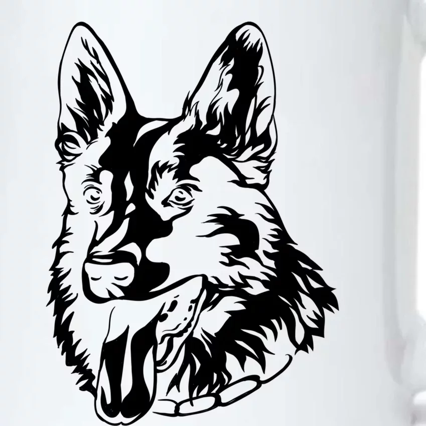 Portrait Ger Shepherd For Dog Owners Gift Black Color Changing Mug