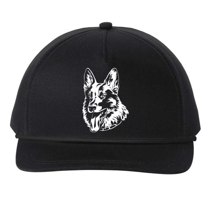 Portrait Ger Shepherd For Dog Owners Gift Snapback Five-Panel Rope Hat