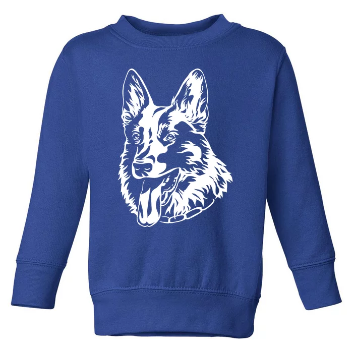 Portrait Ger Shepherd For Dog Owners Gift Toddler Sweatshirt