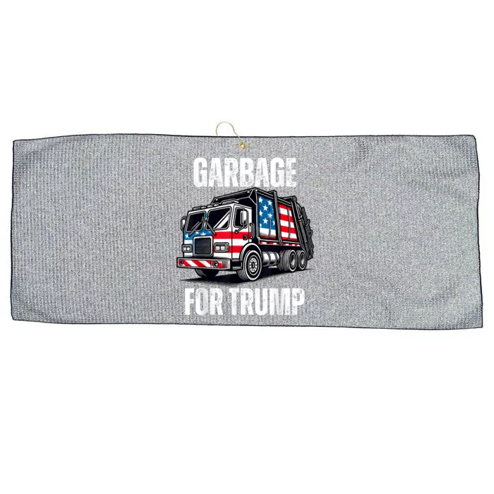 Proud Garbage Trump Supporter Garbage For Trump Supporter Large Microfiber Waffle Golf Towel