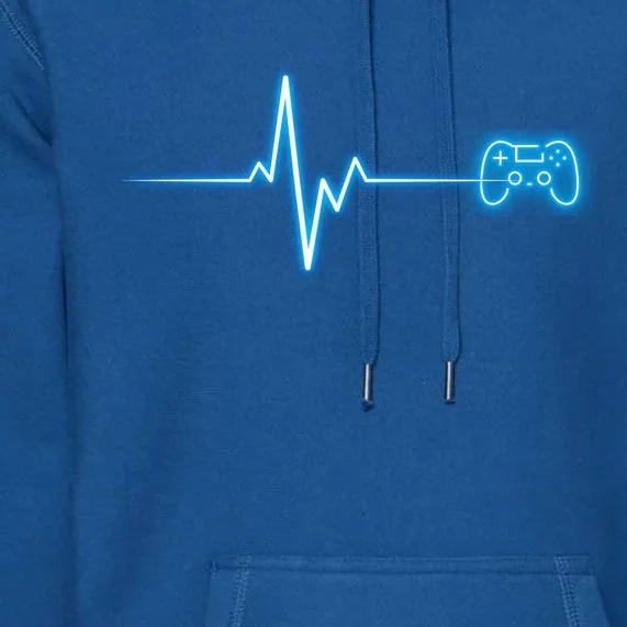 Pop Game Threads Gamer Heartbeat Ps Video Game Controller Gift Premium Hoodie