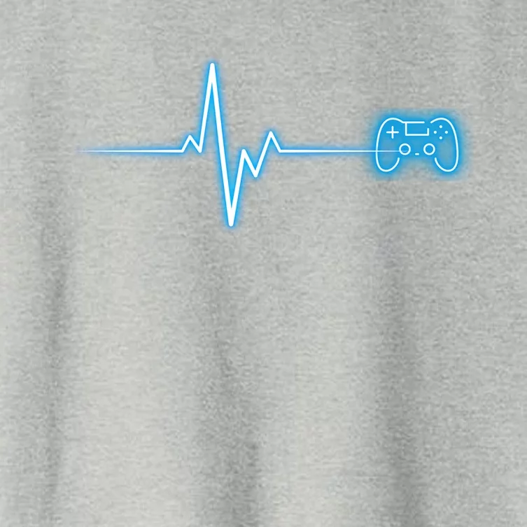 Pop Game Threads Gamer Heartbeat Ps Video Game Controller Gift Women's Crop Top Tee