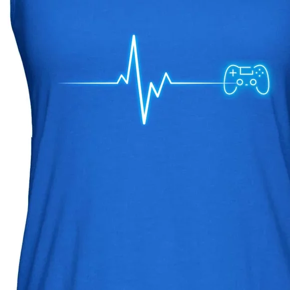 Pop Game Threads Gamer Heartbeat Ps Video Game Controller Cute Gift Ladies Essential Flowy Tank