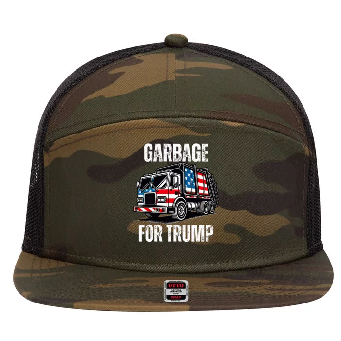 Proud Garbage Trump Supporter Garbage For Trump Supporter 7 Panel Mesh Trucker Snapback Hat