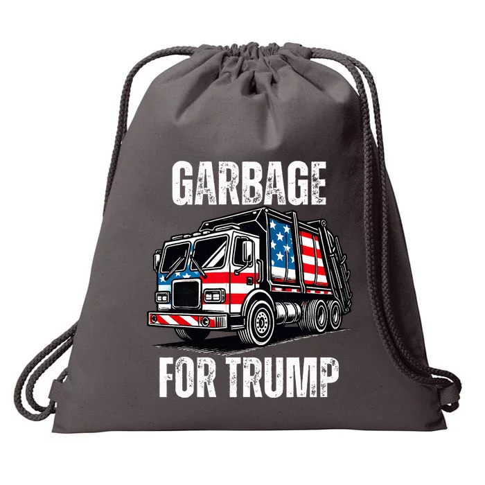 Proud Garbage Trump Supporter Garbage For Trump Supporter Drawstring Bag