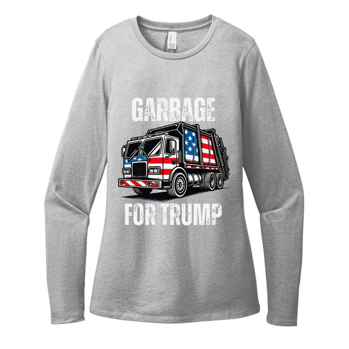 Proud Garbage Trump Supporter Garbage For Trump Supporter Womens CVC Long Sleeve Shirt