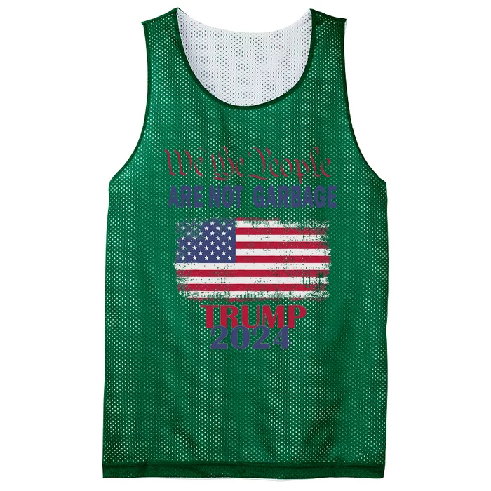 Proud Garbage Trump Supporter We The People Are Not Garbage Mesh Reversible Basketball Jersey Tank