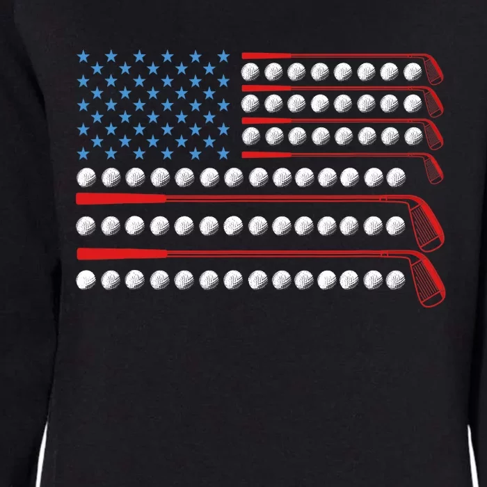 Patriotic Golf USA Flag Golf Clubs 4th Of July Golf Balls Womens California Wash Sweatshirt