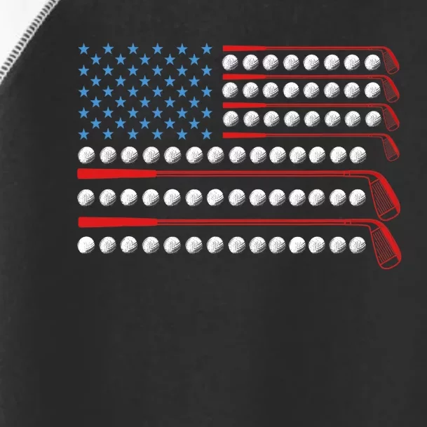 Patriotic Golf USA Flag Golf Clubs 4th Of July Golf Balls Toddler Fine Jersey T-Shirt