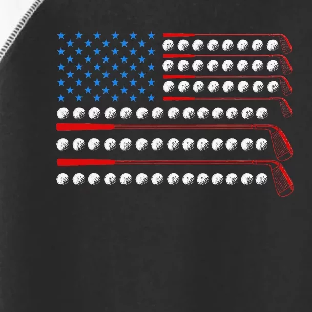 Patriotic Golf Usa Flag Golf Clubs 4th Of July Golf Balls Toddler Fine Jersey T-Shirt