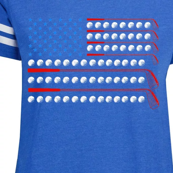 Patriotic Golf Usa Flag Golf Clubs 4th Of July Golf Balls Enza Ladies Jersey Football T-Shirt