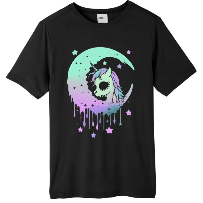 Pastel Goth Unicorn Moon Stars Creepy Cute Kawaii Evil Horse ChromaSoft Performance T-Shirt