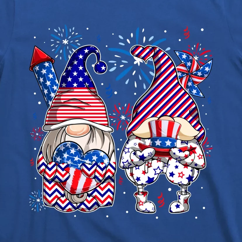 Patriotic Gnomes Usa American Flag 4th Of July Gnome Squad Great Gift T-Shirt