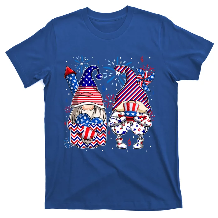 Patriotic Gnomes Usa American Flag 4th Of July Gnome Squad Great Gift T-Shirt