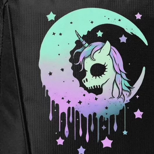 Pastel Goth Unicorn Moon Stars Creepy Kawaii Evil Horse City Backpack