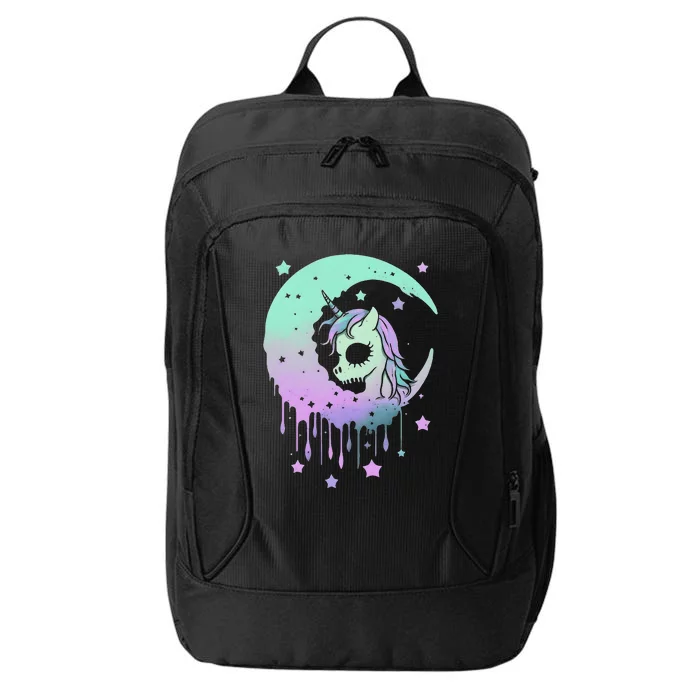 Pastel Goth Unicorn Moon Stars Creepy Kawaii Evil Horse City Backpack