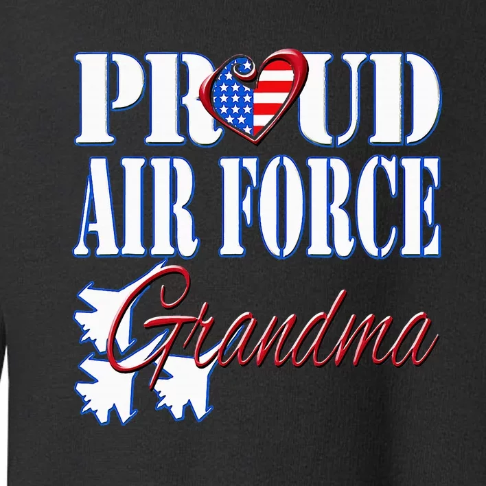 Proud Grandma Us Heart Military Toddler Sweatshirt