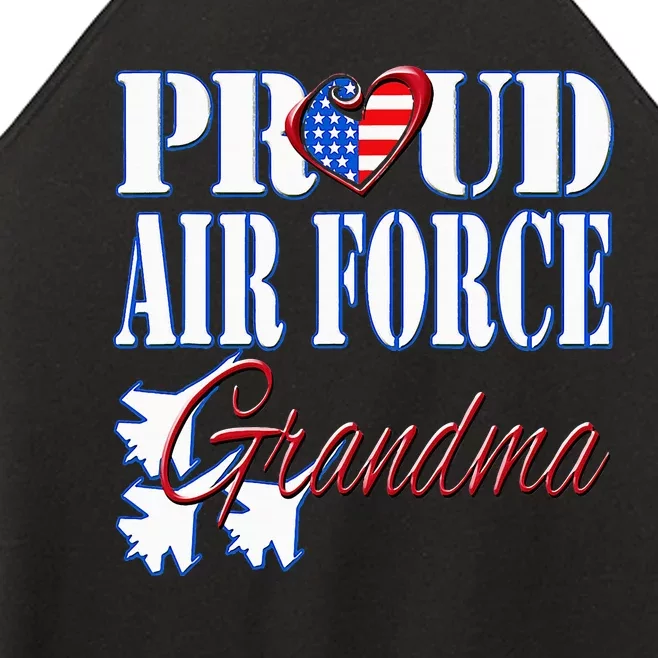 Proud Grandma Us Heart Military Women’s Perfect Tri Rocker Tank