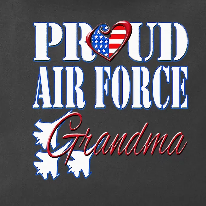 Proud Grandma Us Heart Military Zip Tote Bag