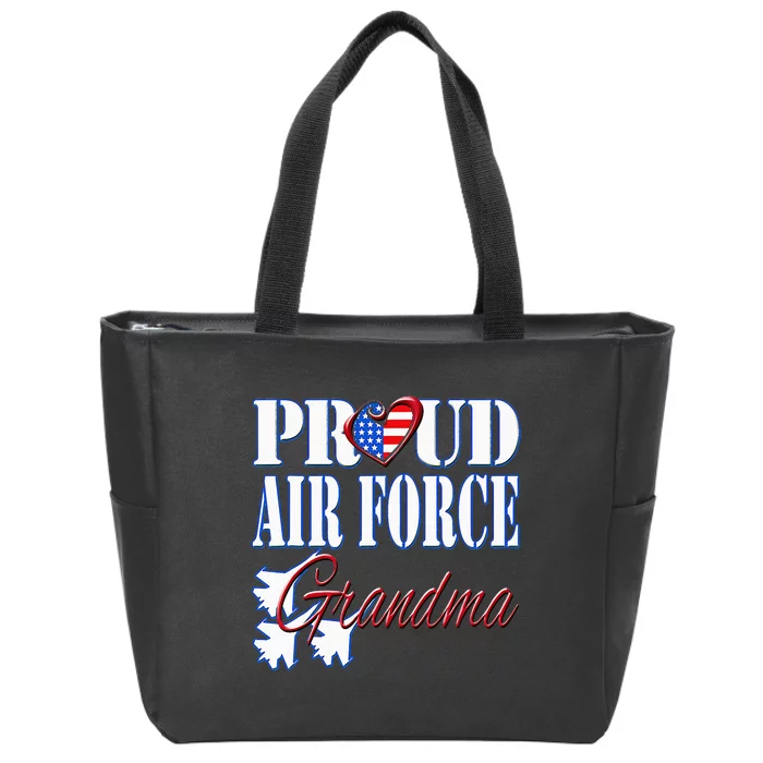 Proud Grandma Us Heart Military Zip Tote Bag