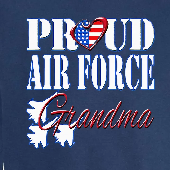 Proud Grandma Us Heart Military Garment-Dyed Sweatshirt