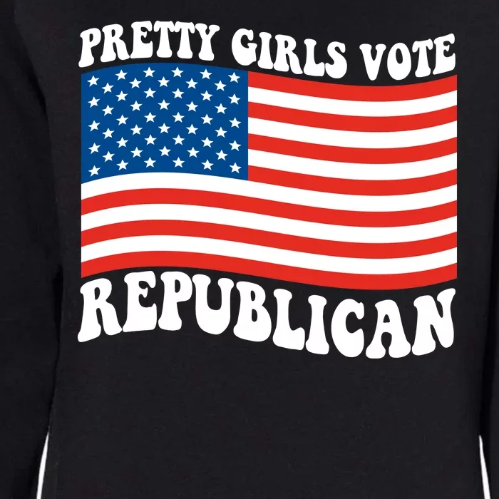 Pretty Girls Vote Republican Usa Flag Womens California Wash Sweatshirt