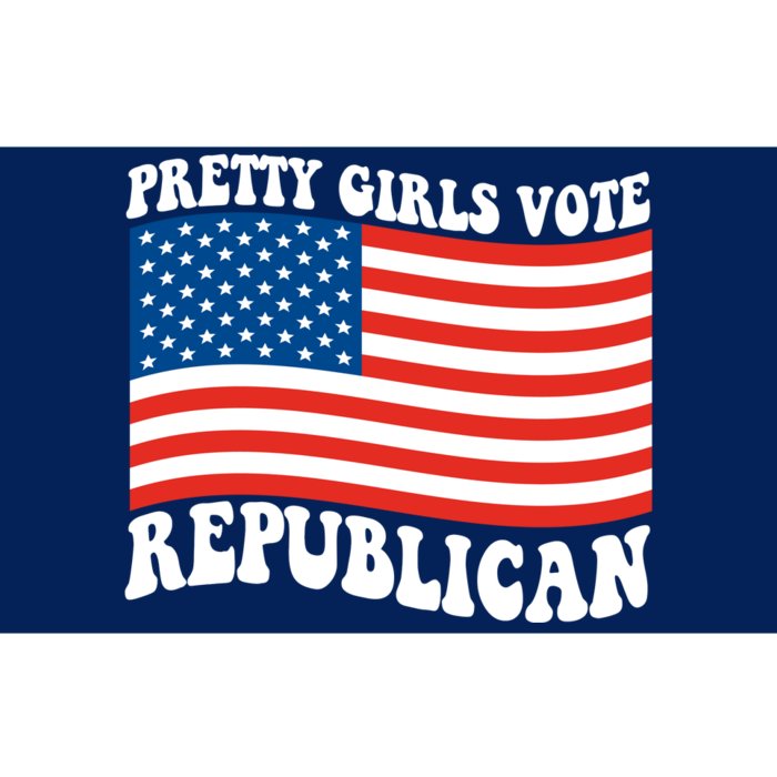 Pretty Girls Vote Republican Usa Flag Bumper Sticker