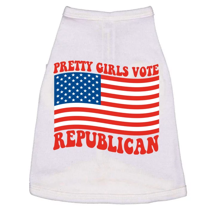 Pretty Girls Vote Republican Usa Flag Doggie Tank