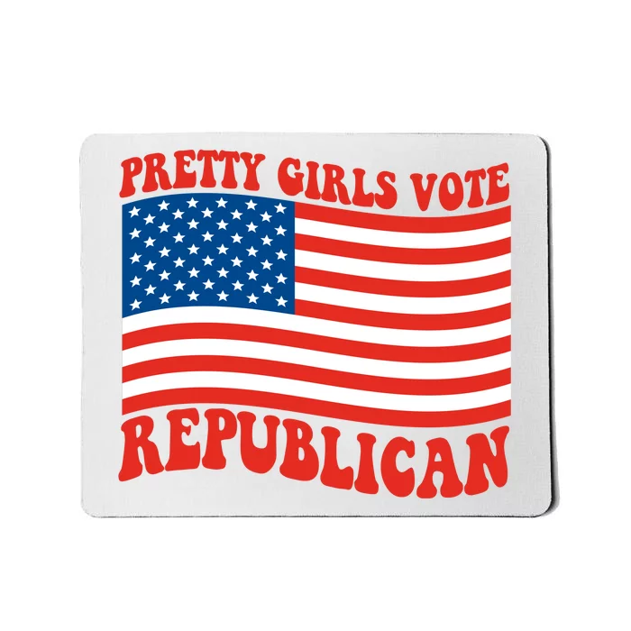 Pretty Girls Vote Republican Usa Flag Mousepad