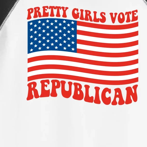 Pretty Girls Vote Republican Usa Flag Toddler Fine Jersey T-Shirt