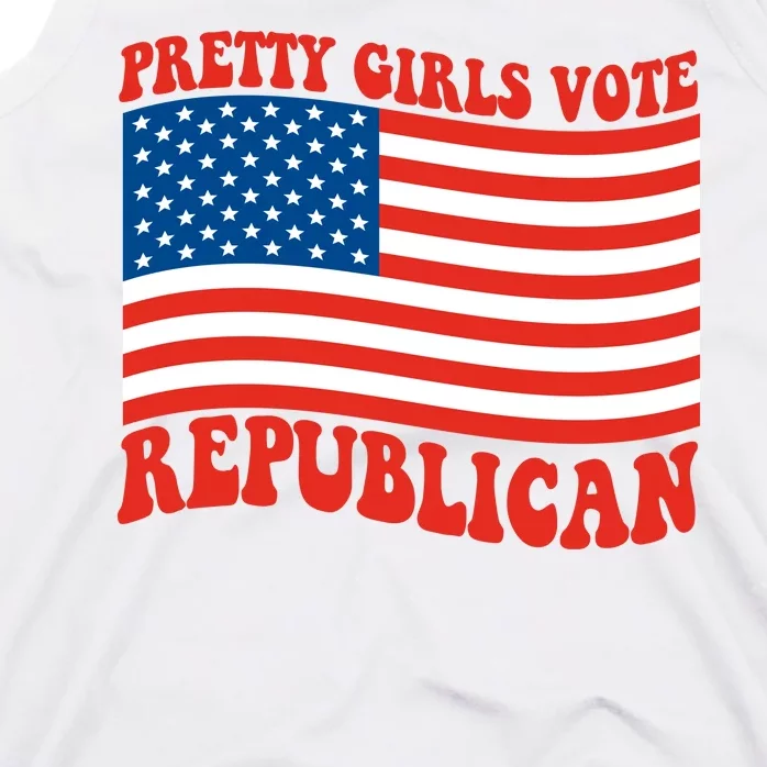 Pretty Girls Vote Republican Usa Flag Tank Top