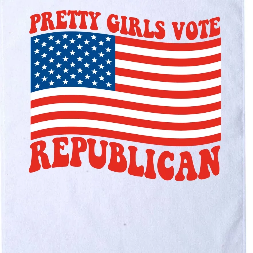 Pretty Girls Vote Republican Usa Flag Platinum Collection Golf Towel