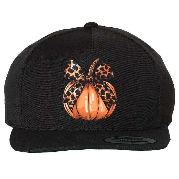 Pumpkin Graphic Vintage Thanksgiving Fall Women Autumn Wool Snapback Cap