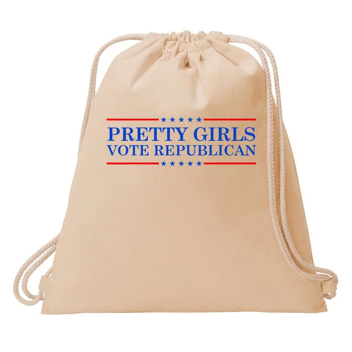 Pretty G.I.R.L.S Vote Republican Drawstring Bag